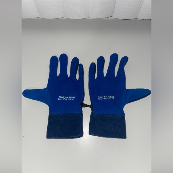 Ski Dubai Blue  Gloves Size Medium Unisex Fleece Ski Gloves - Picture 3 of 8